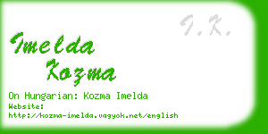 imelda kozma business card